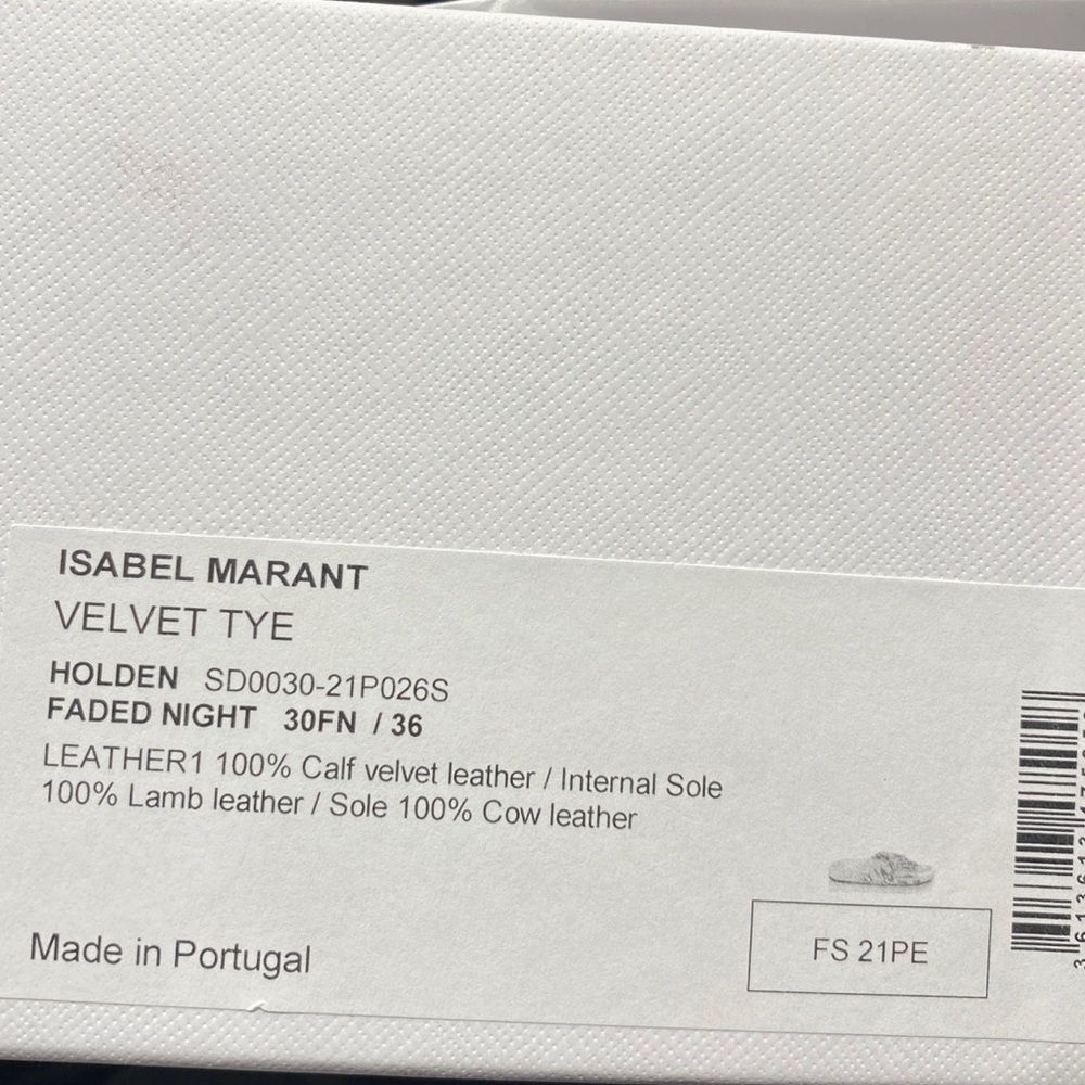 Isabel Marant Holden Slide Sandal Faded Night FR 36 38 39 NIB - Picture 6 of 6